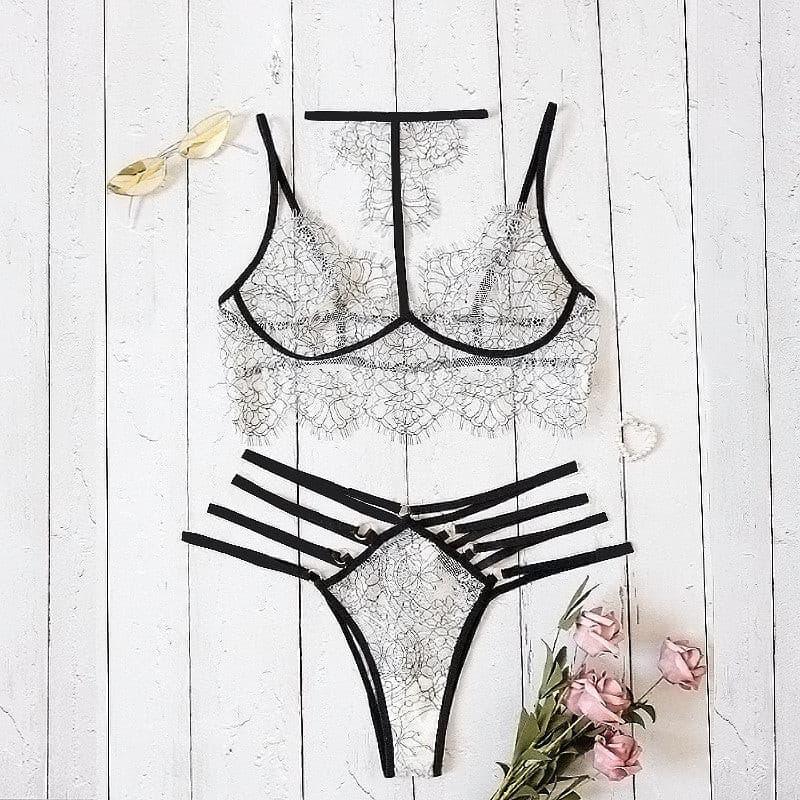 2-piece lingerie embroidery set