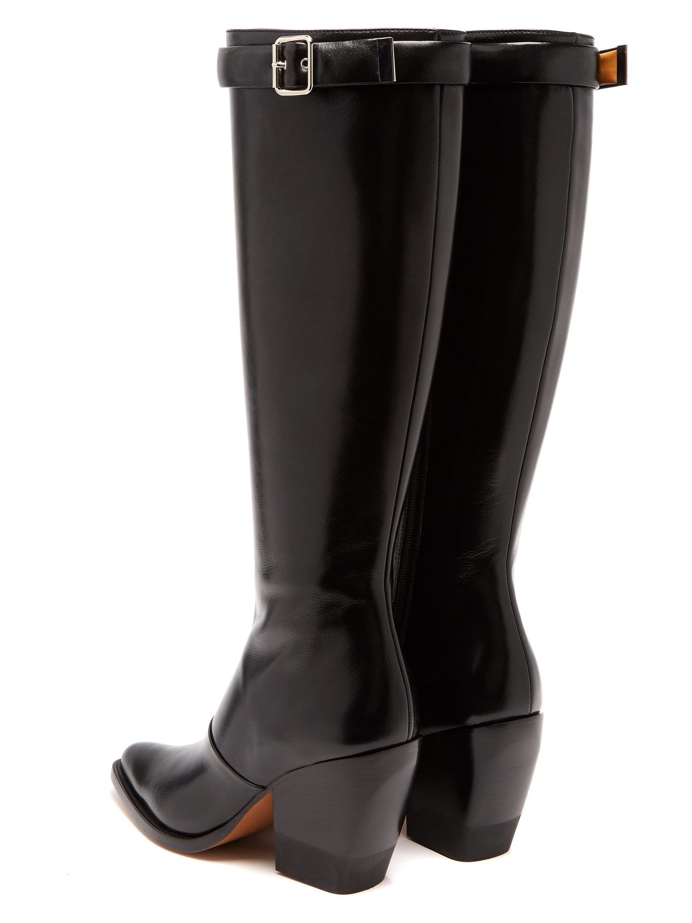 Black Block Heel Long Boots Knee-high Boots