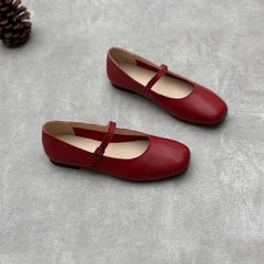 2024 Spring Handmade Leather Round Toe Maryjane