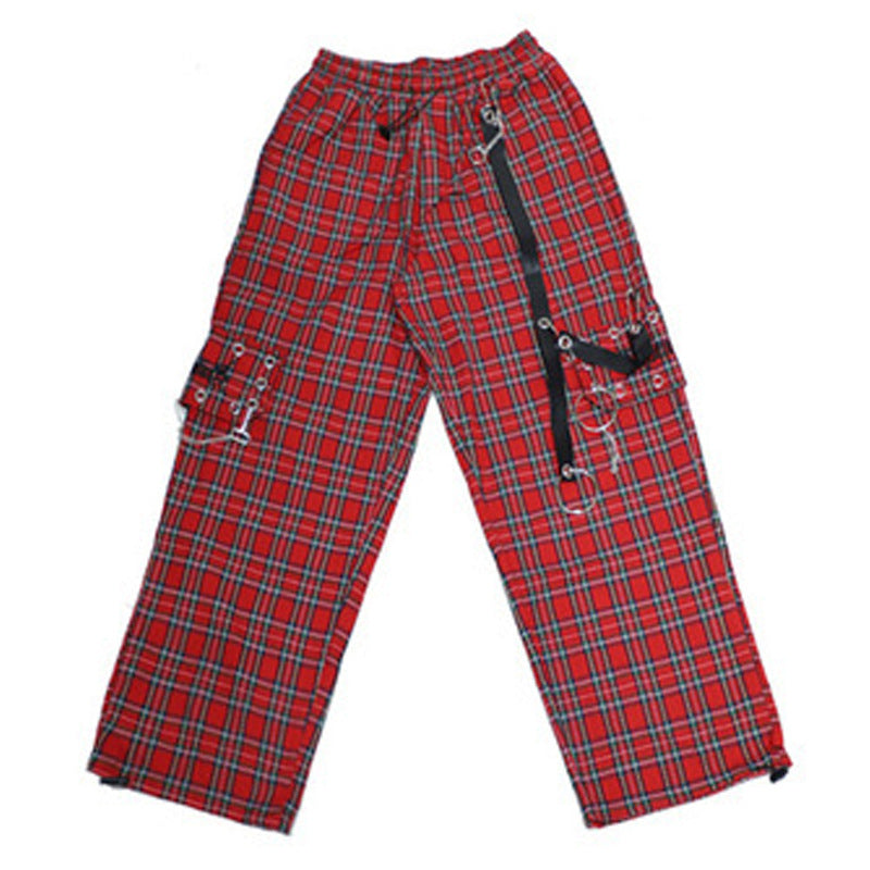 Hip hop Punk plaid pants