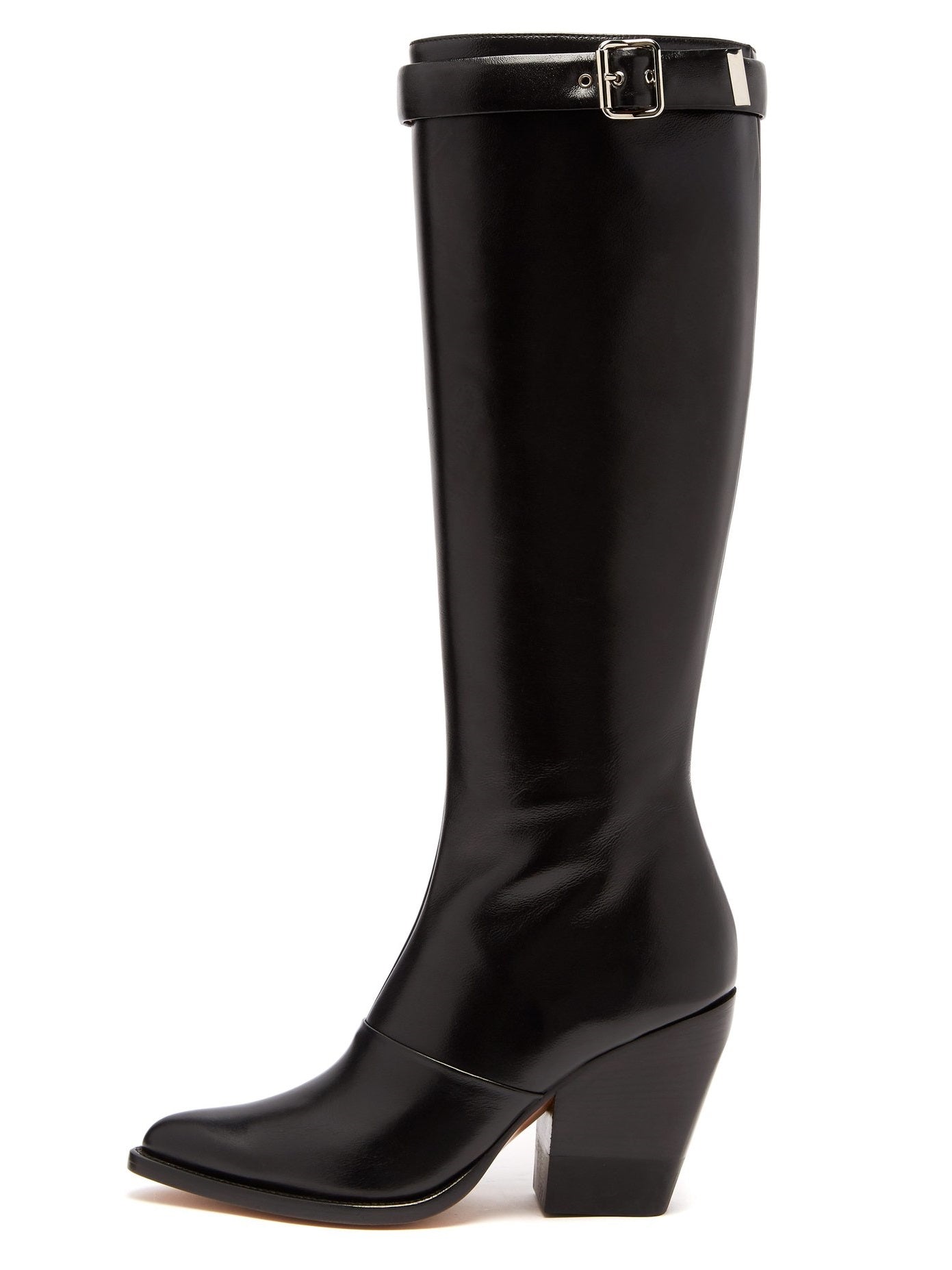 Black Block Heel Long Boots Knee-high Boots