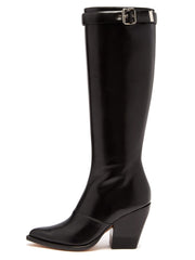 Black Block Heel Long Boots Knee-high Boots