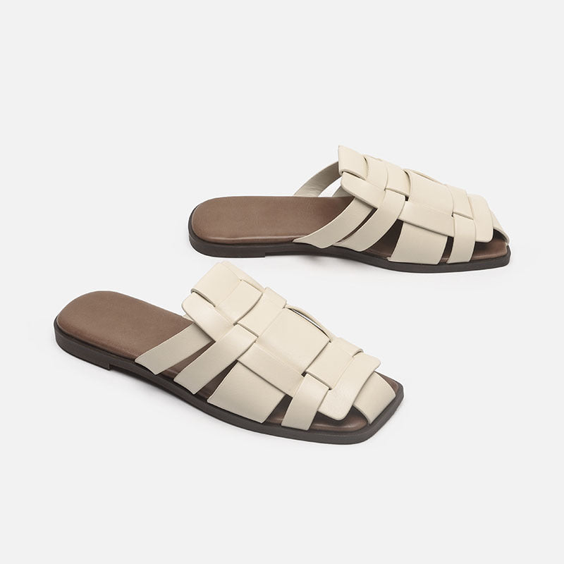 Casual Woven Flat Bottom Sandals