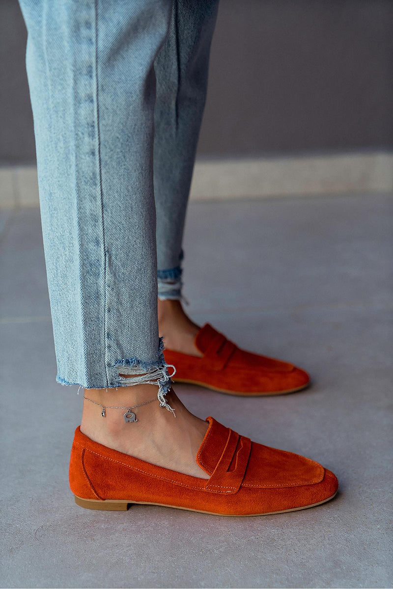 Matte Faux Suede Patchwork Slip On Loafers