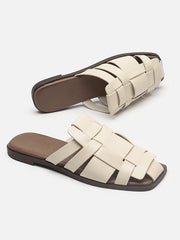 Casual Woven Flat Bottom Sandals