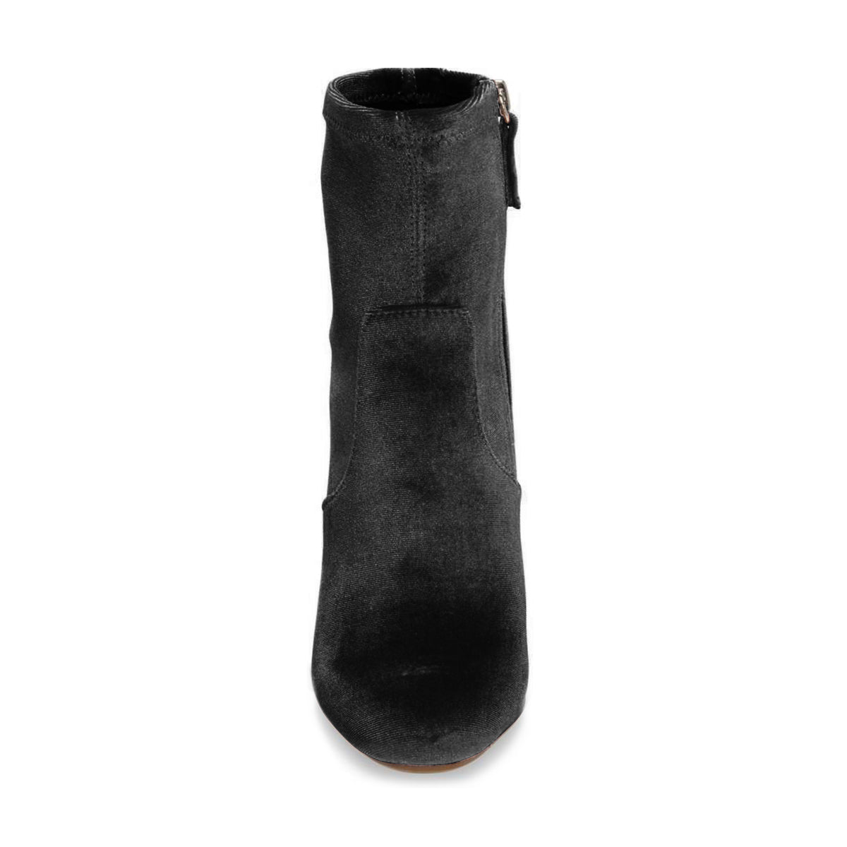 Black Chunky Heel Boots Velvet Short Fashion Sock Boots