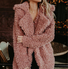 Chloe imitation fur long coat