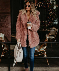 Chloe imitation fur long coat