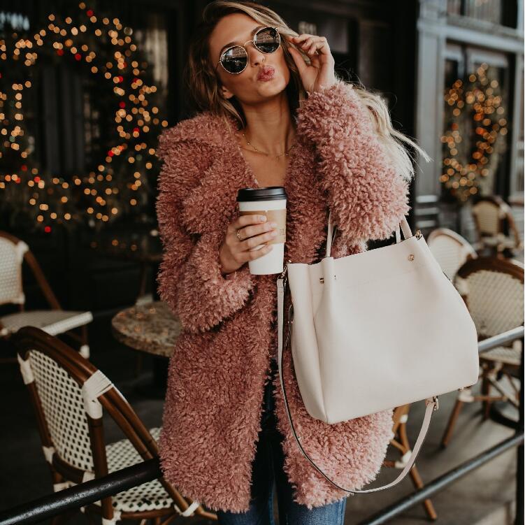 Chloe imitation fur long coat