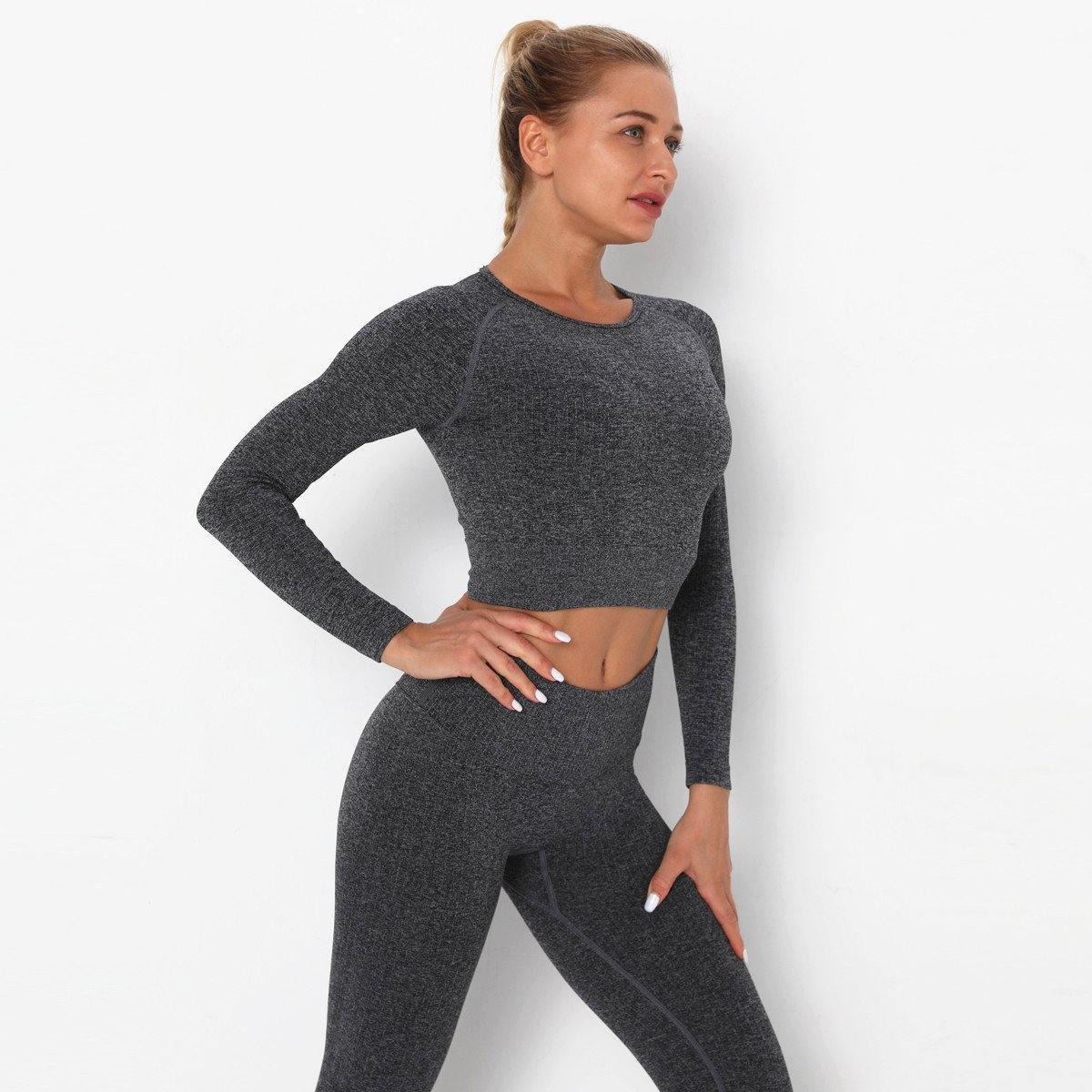 Gray Two Piece Yoga Set