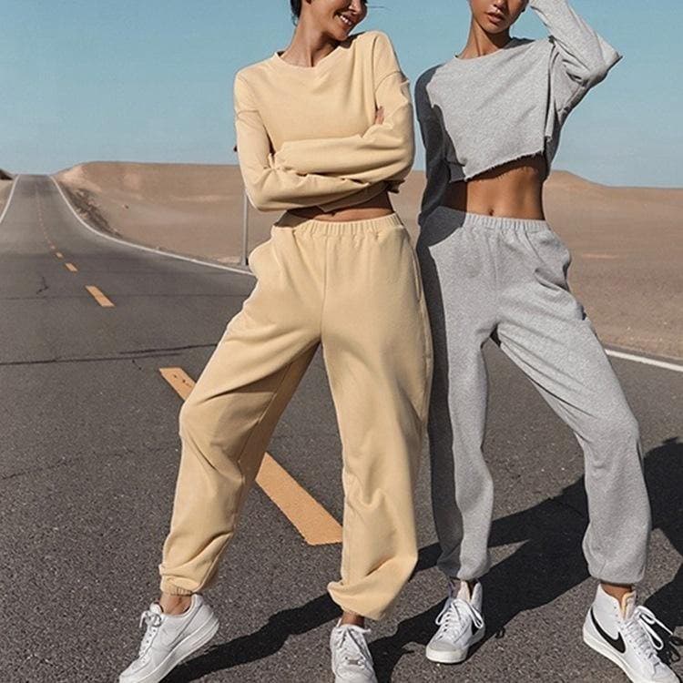 Loose two piece hoodie set