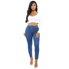 High Waist Slim Fit Pencil Jeans