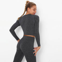 Gray Two Piece Yoga Set