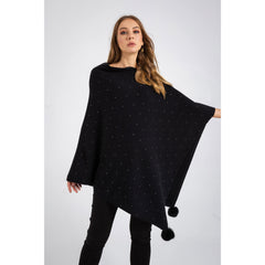 Loose Knitted Poncho Cardigan