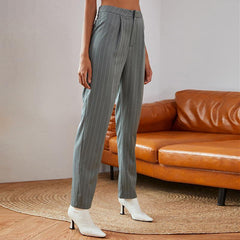 Casual Vertical Lines Pants