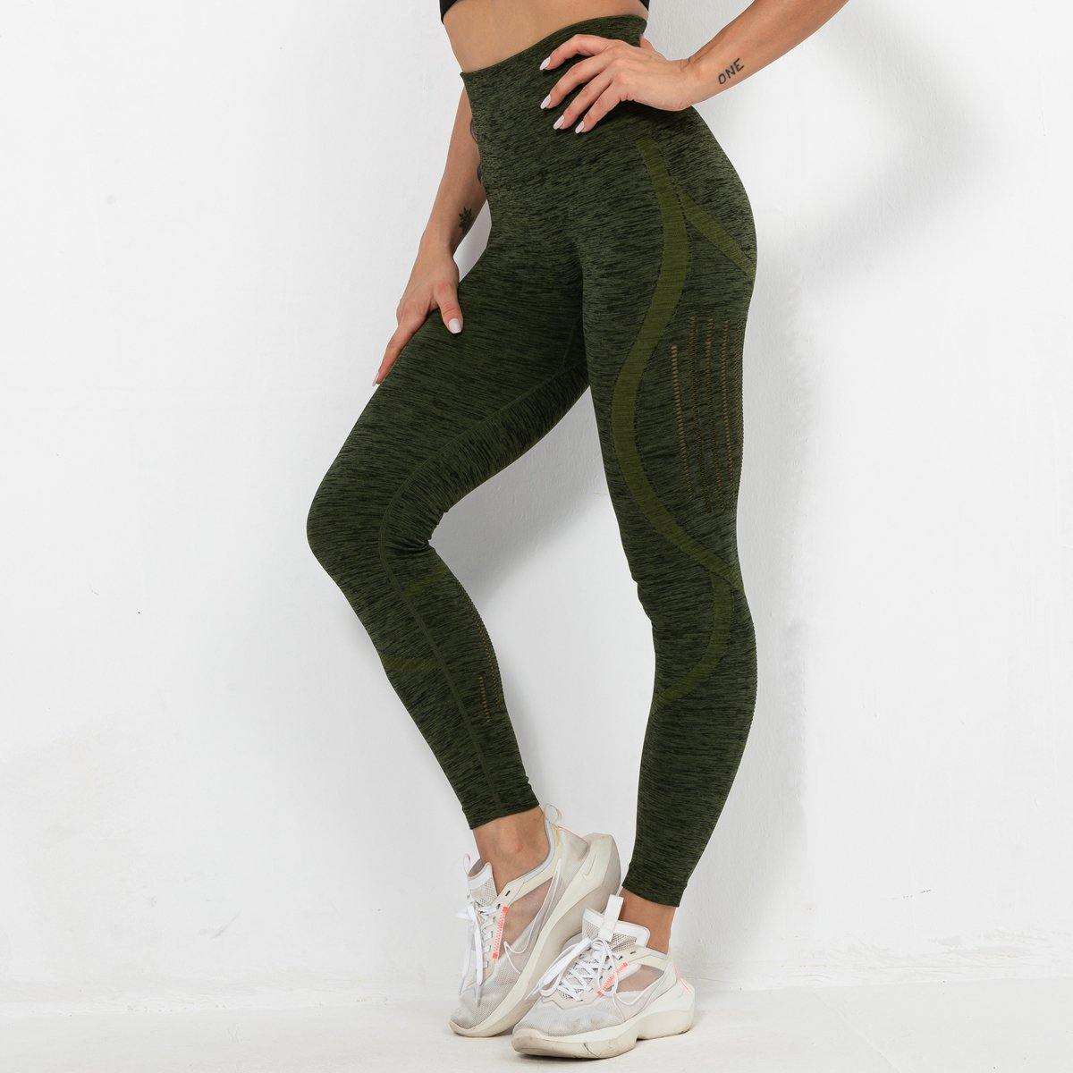 Green Army yoga Workout Legging