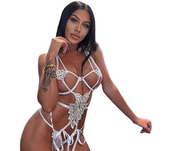 Hollow lace one-piece underwear bodysuit