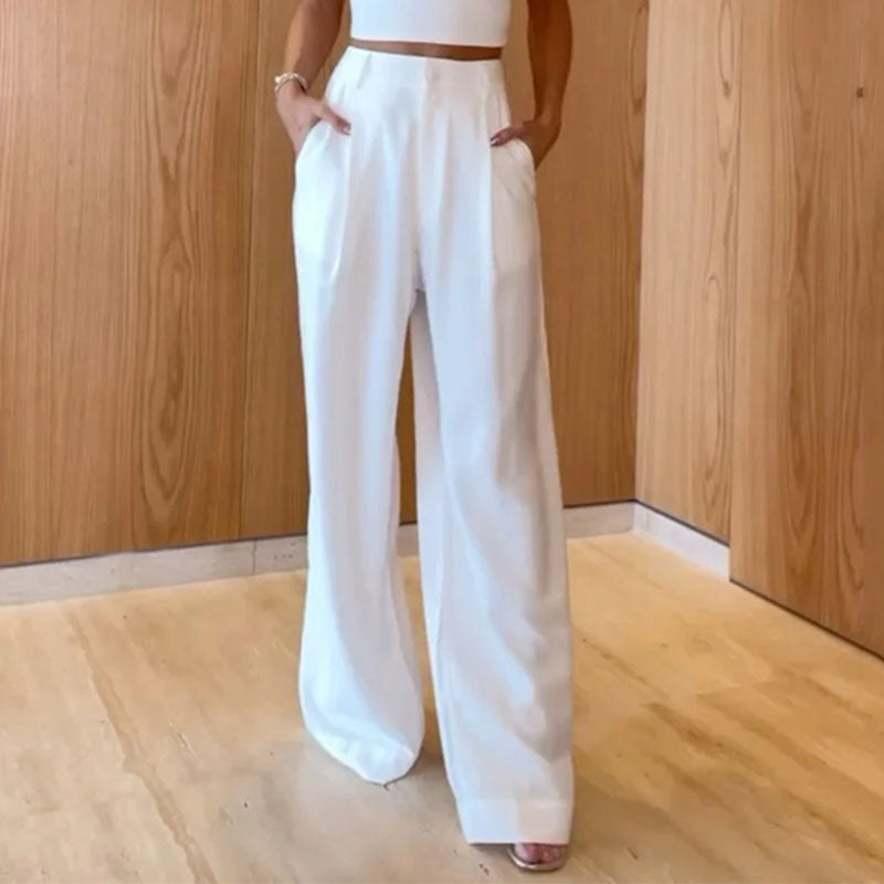 Halter top and wide leg pant set