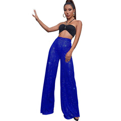 Casual sequined loose drape pants