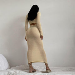 Long-sleeved two-piece dress