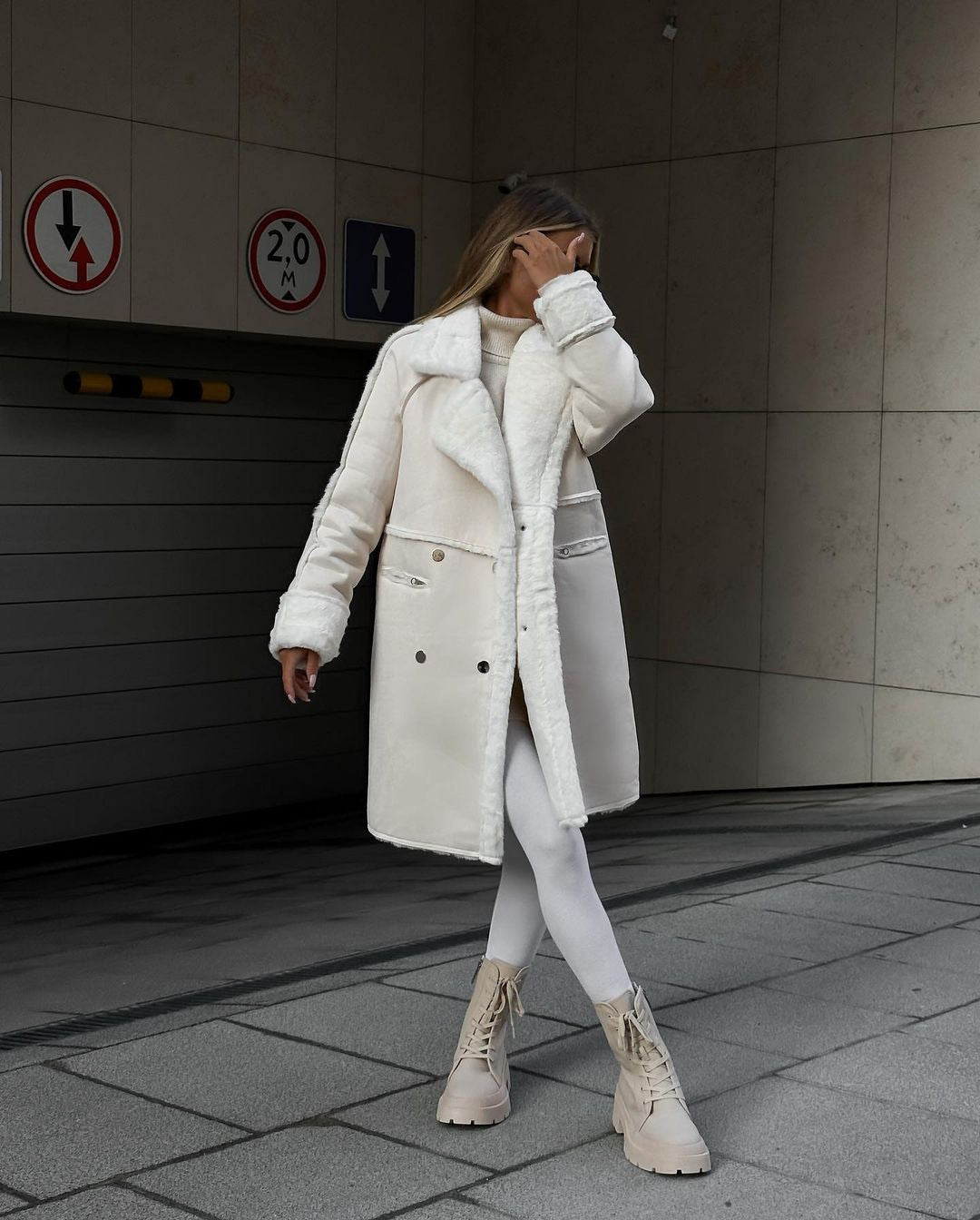 Furry Suede long Coat