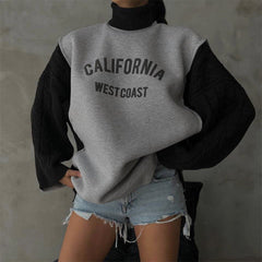 Letter print lazy style sweatshirt