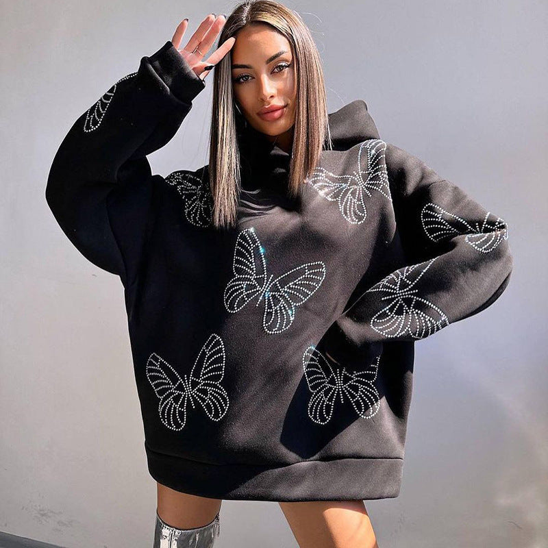 butterfly casual loose hoody