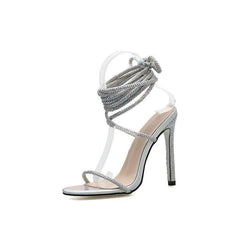 Diamond high heels summer stiletto sandals