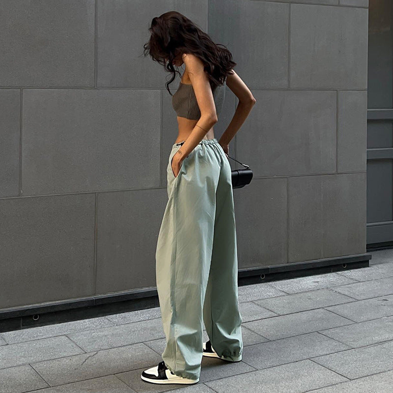 American street simple loose pants