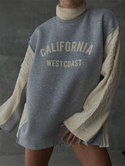 Letter print lazy style sweatshirt