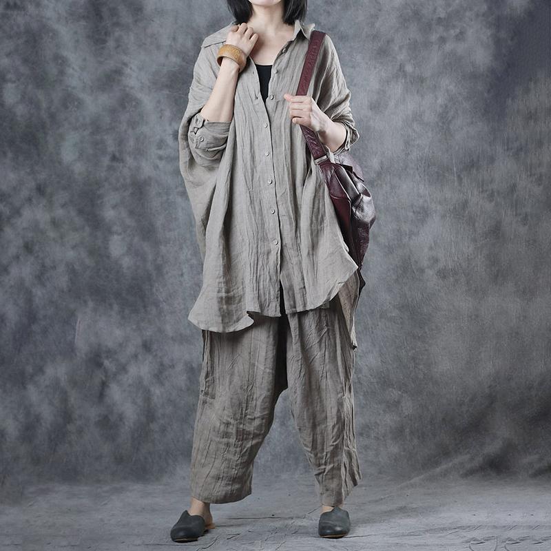 Asymmetrical Loose Casual Linen Button Shirt