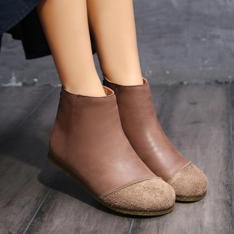 Autumn And Winter Flat Retro Boots