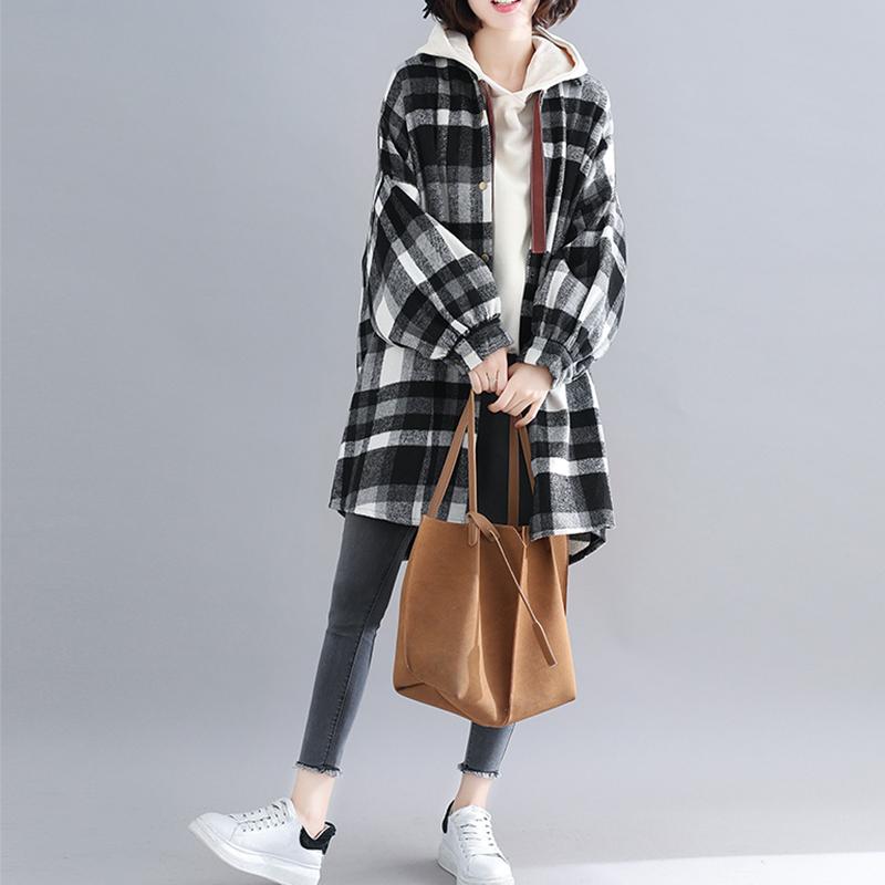 Autumn And Winter Loose  Padded Lantern Sleeve Cardigan