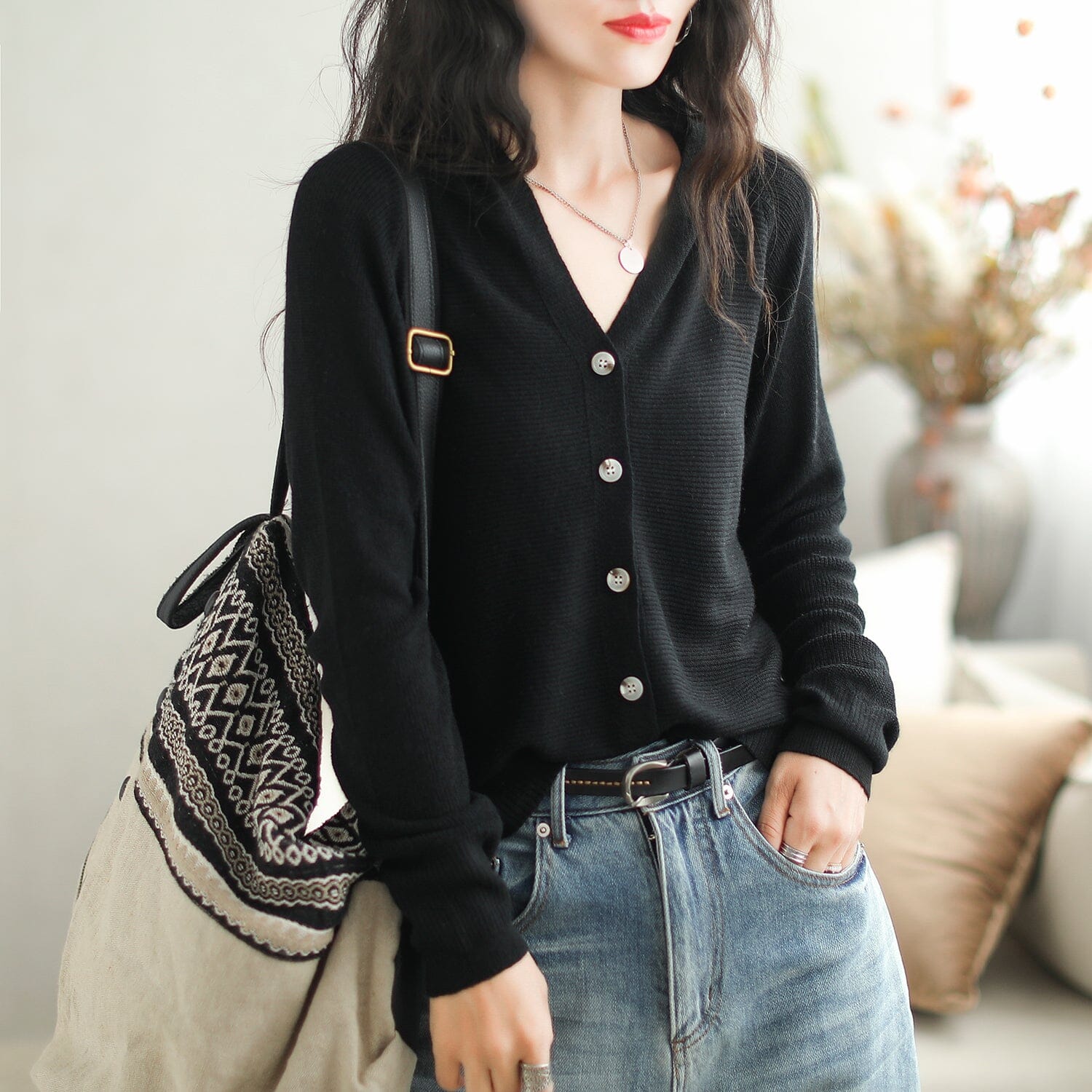 Autumn Casual Fashin Knitted Cardigan