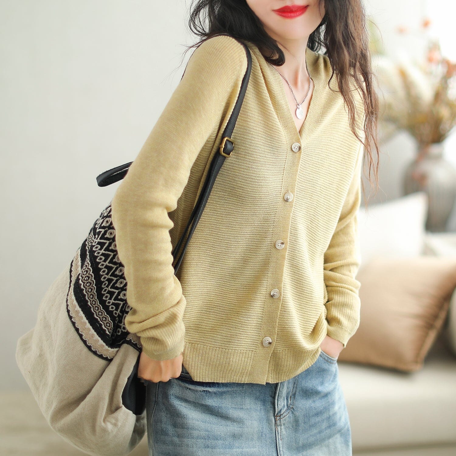 Autumn Casual Fashin Knitted Cardigan