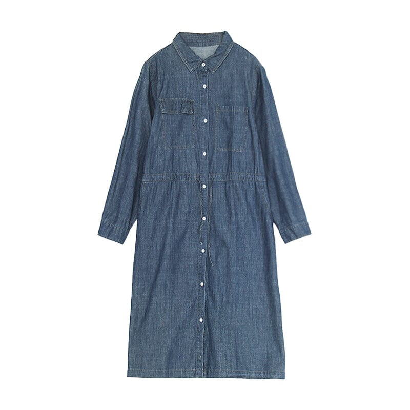 Autumn Casual Fashion Long Sleeve Denim Dress