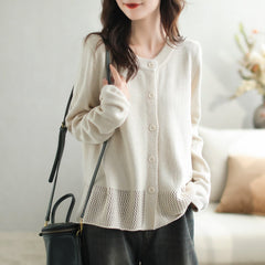 Autumn Casual Fashion Solid Knitted Cardigan