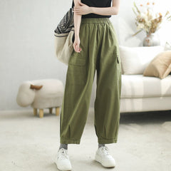 Autumn Casual Stylish Loose Cotton Wide Leg Pants