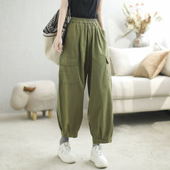 Autumn Casual Stylish Loose Cotton Wide Leg Pants