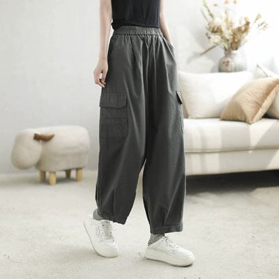 Autumn Casual Stylish Loose Cotton Wide Leg Pants