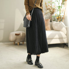 Autumn Cotton Knitted Casual Fashion Skirt