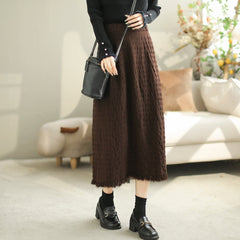 Autumn Cotton Knitted Casual Fashion Skirt