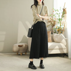 Autumn Cotton Knitted Casual Fashion Skirt