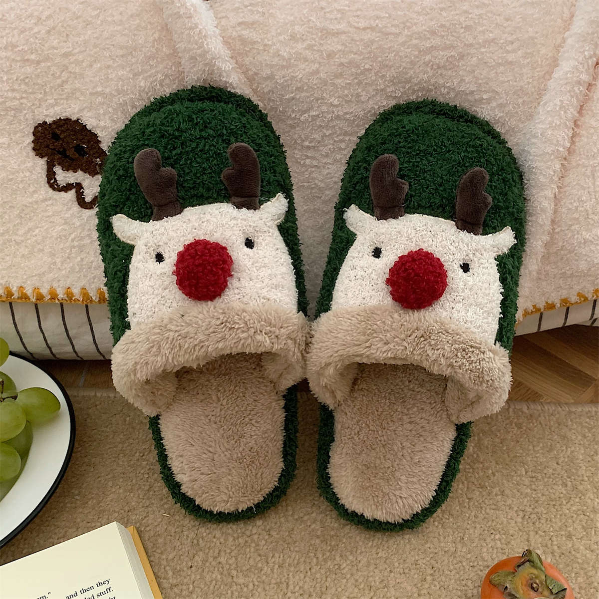 Cartoon Casual Home Plush Slippers