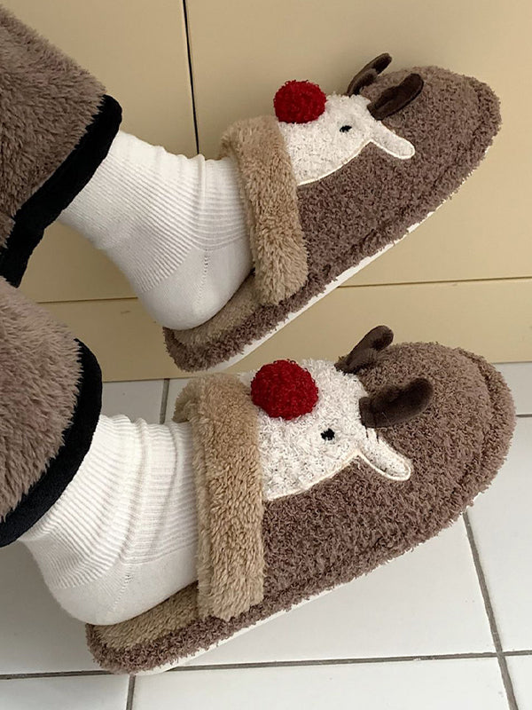 Cartoon Casual Home Plush Slippers