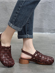 Vintage Woven Flat Sandals