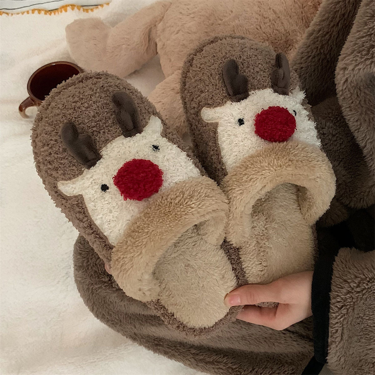 Cartoon Casual Home Plush Slippers