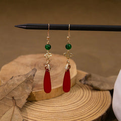 Women Retro Ethnic Jade Earrings