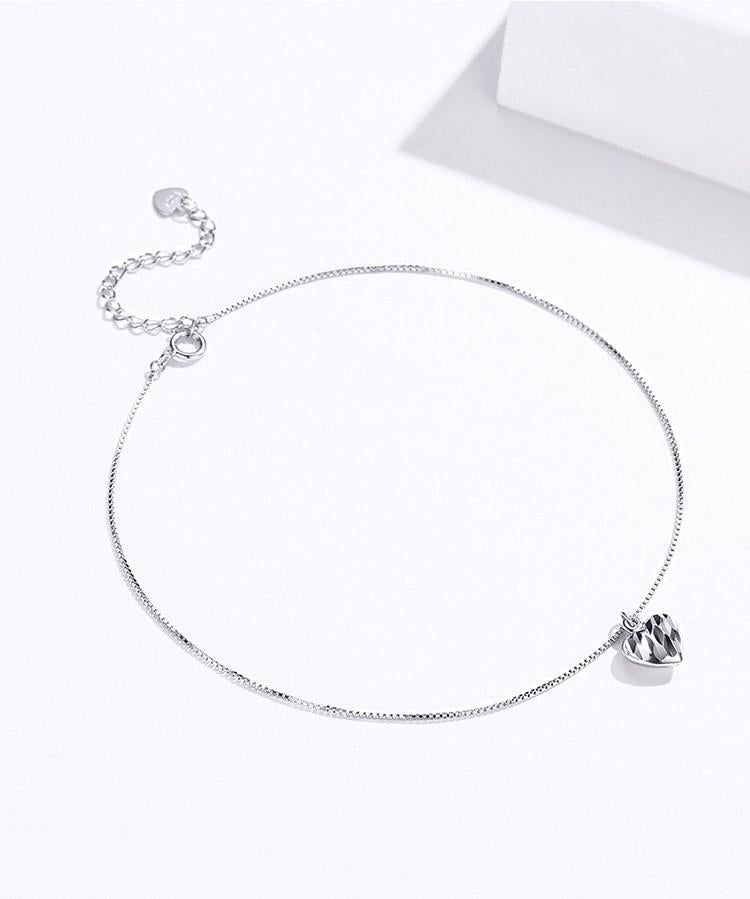 925 Sterling Silver Ankle t Charm Jewelry Simple Essential Bead SCT002