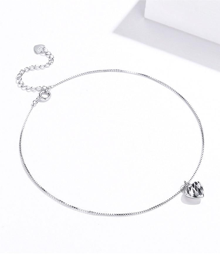 925 Sterling Silver Ankle t Charm Jewelry Simple Essential Bead SCT002